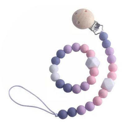Clip para mordedera y/o chupón con mordedera de pulsera