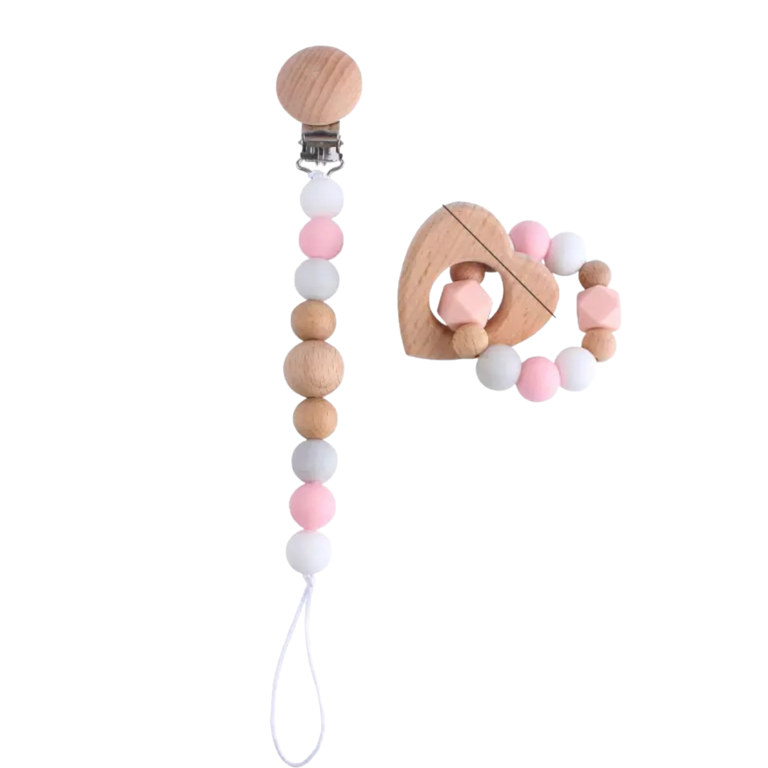 Clip para mordedera y/o chupón con mordedera de pulsera