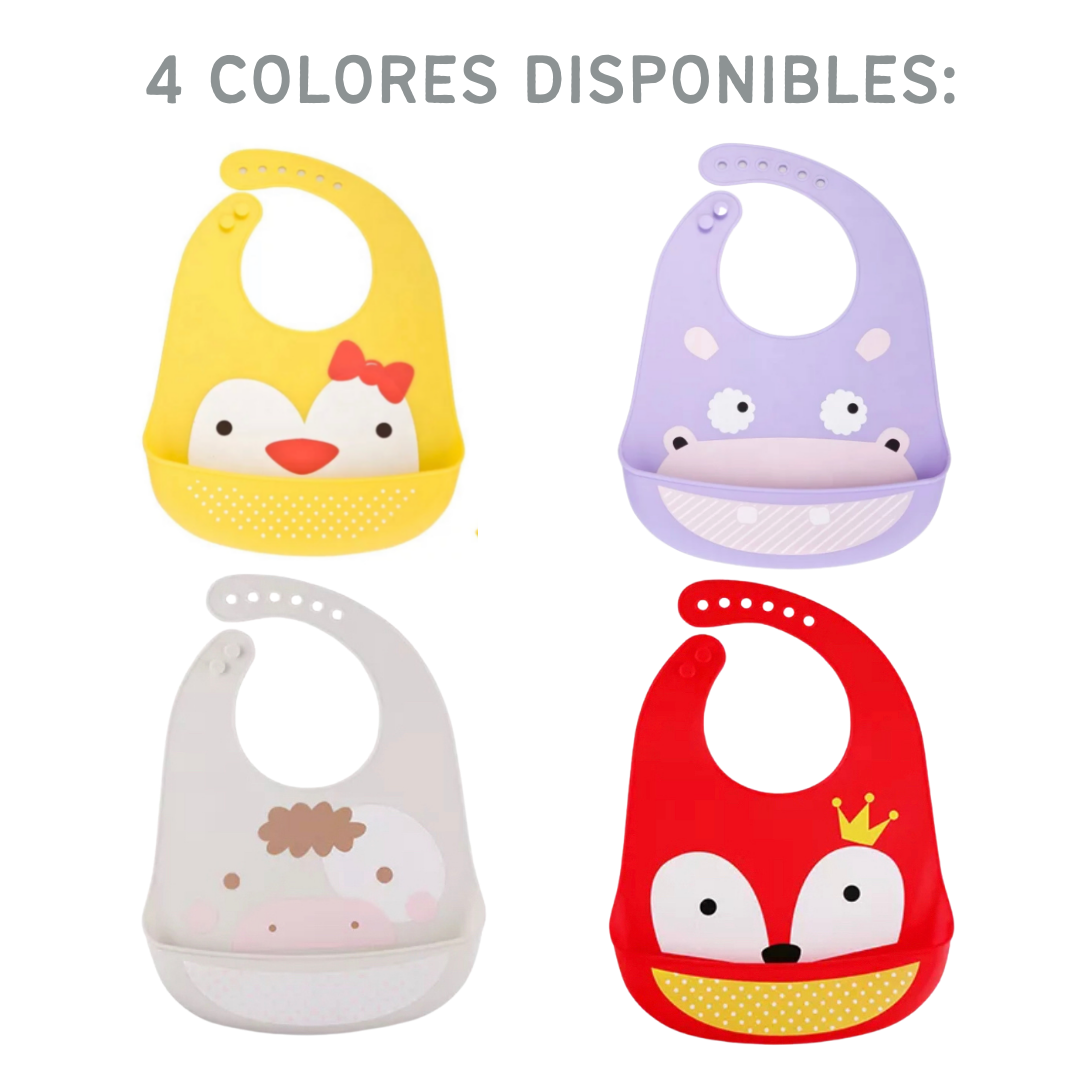 Babero de silicón - Varios Colores