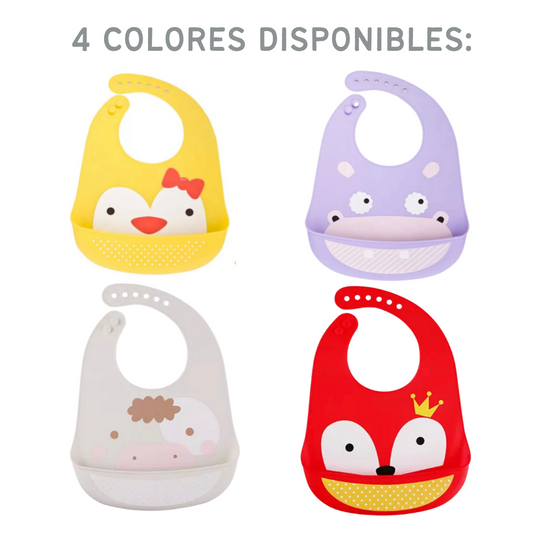 Babero de silicón - Varios Colores