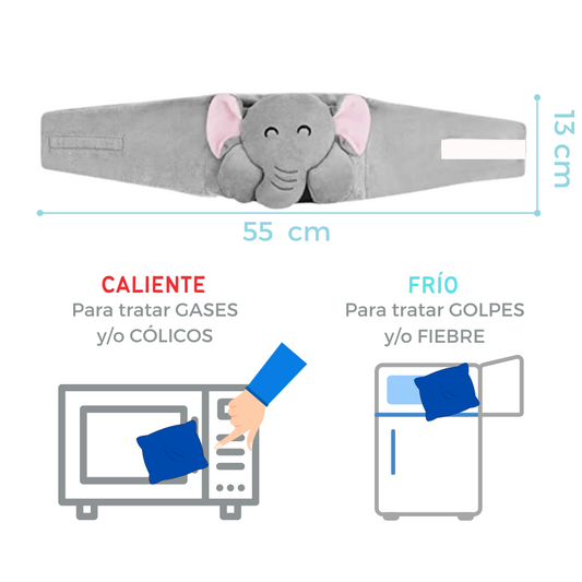 Cinturón térmico anti-cólicos y fiebre