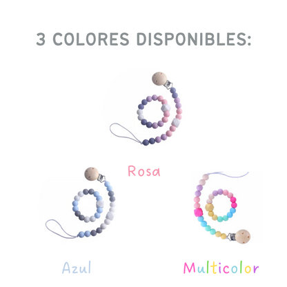 Clip para mordedera y/o chupón con mordedera de pulsera